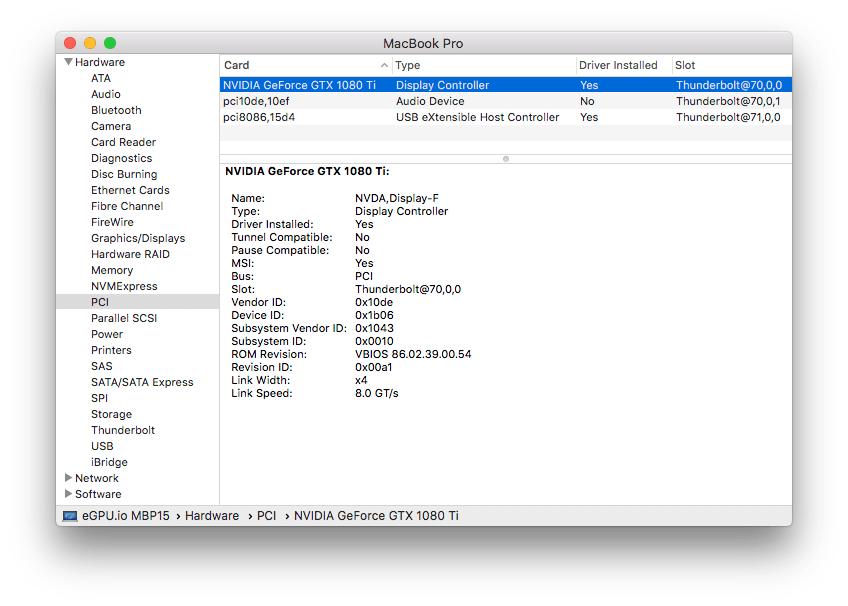 nvidia geforce gtx 1080 driver for mac